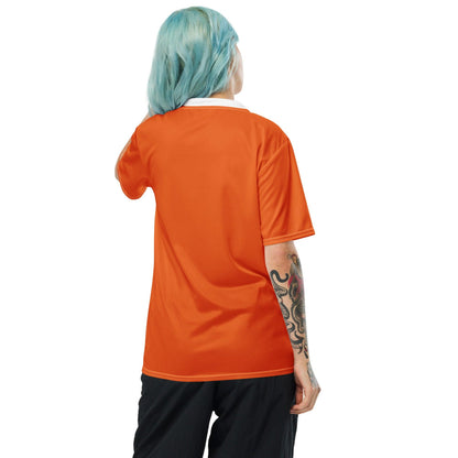 Nederlands Elftal voetbalshirt thuis voor het EK 2024 - Oranje Replica Shirt - Volwassenen - vrouwelijk model - achterkant - detailweergave