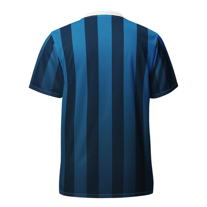 EK voetbalshirt 2024 - Italy Azzurri Blauw Gestreept achterkant shirt