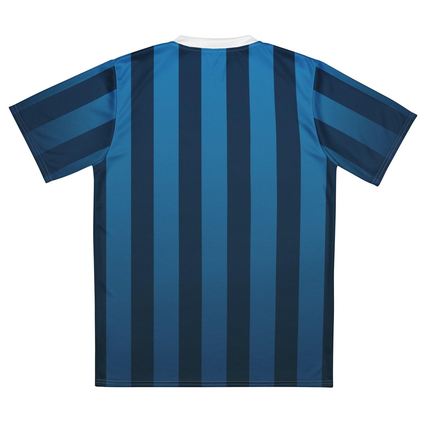EK voetbalshirt 2024 - Italy Azzurri Blauw Gestreept achterkant plat op tafel