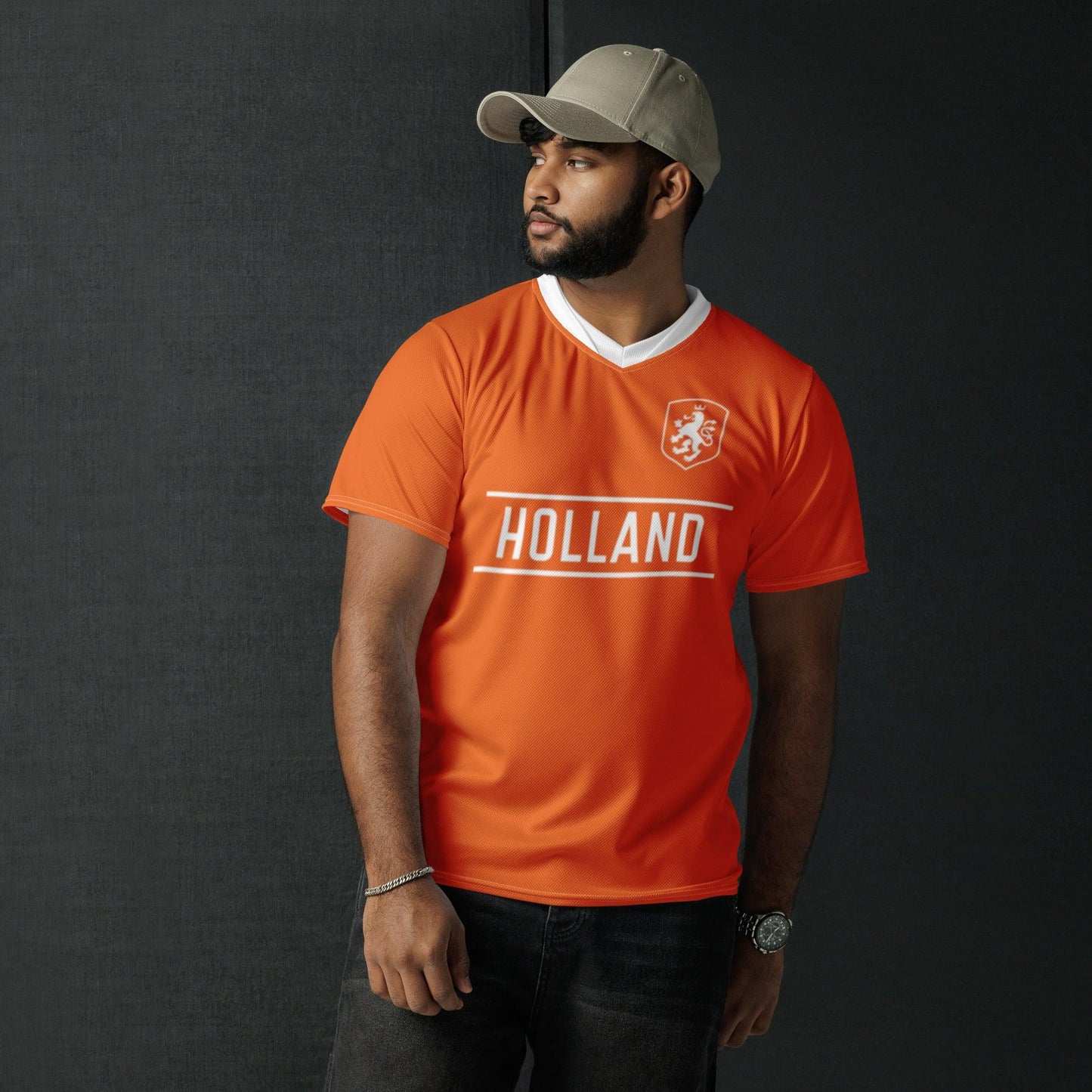 Oranje Replica Shirt - Nederlands Elftal voetbalshirt thuis voor het EK 2024 - Volwassenen - mannelijk model - vooraanzicht