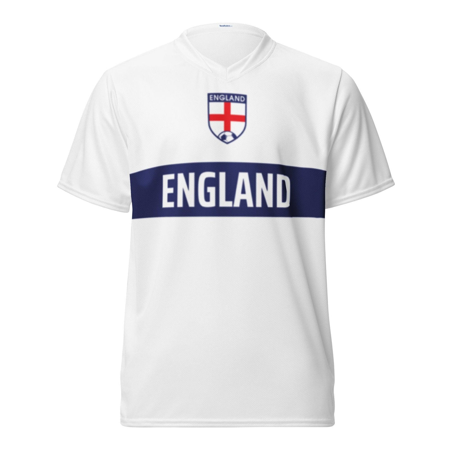 Engeland Voetbalshirt Thuis - Wit met Blauwe balk en England tekst