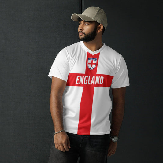 Engeland Shirt Thuis - EK Voetbal 2024 - Wit Rood Shirt - Volwassenen - Vlag Engeland