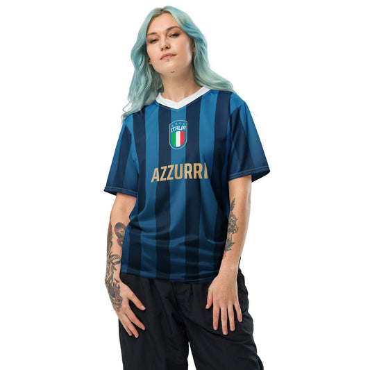 EK voetbalshirt 2024 - Italy Azzurri Blauw Gestreept