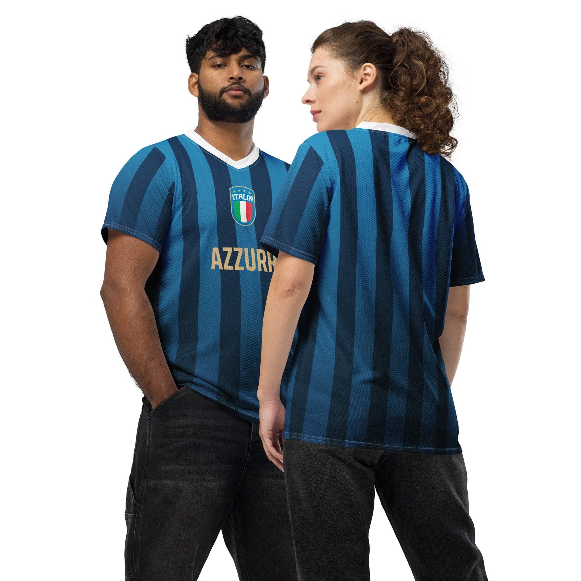 EK voetbalshirt 2024 - Italy Azzurri Blauw Gestreept man vrouw