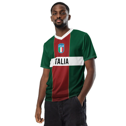 Italiaans EK 2024 Voetbalshirt - Groen en Rood design