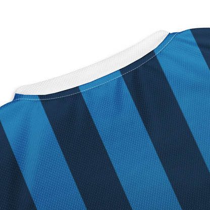 EK voetbalshirt 2024 - Italy Azzurri Blauw Gestreept details achterkant